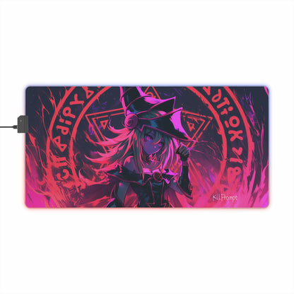 LED Dark Magician Girl Gaming Mouse Pad