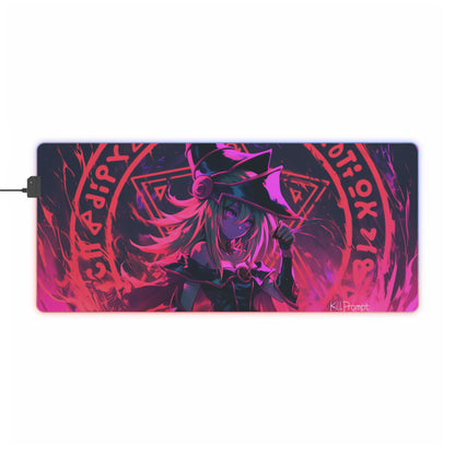 LED Dark Magician Girl Gaming Mouse Pad